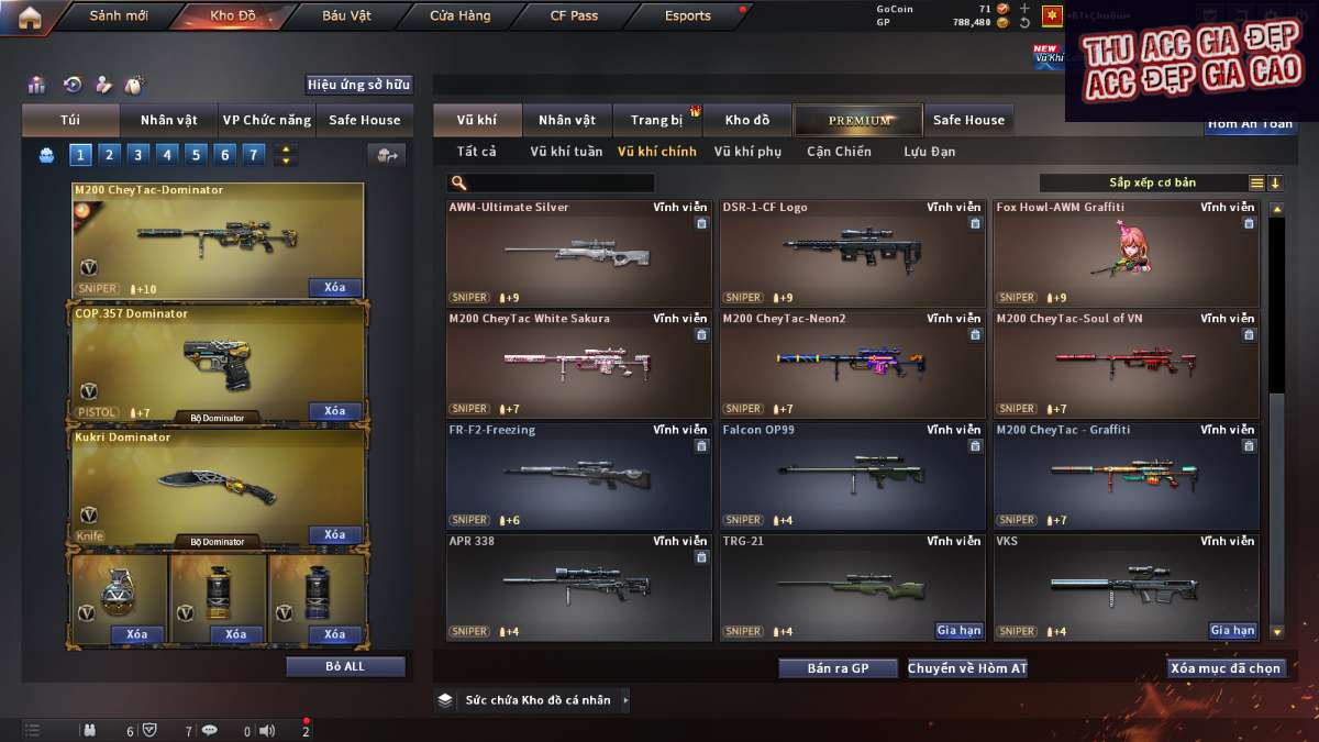 shop acc cf uy tin gia re